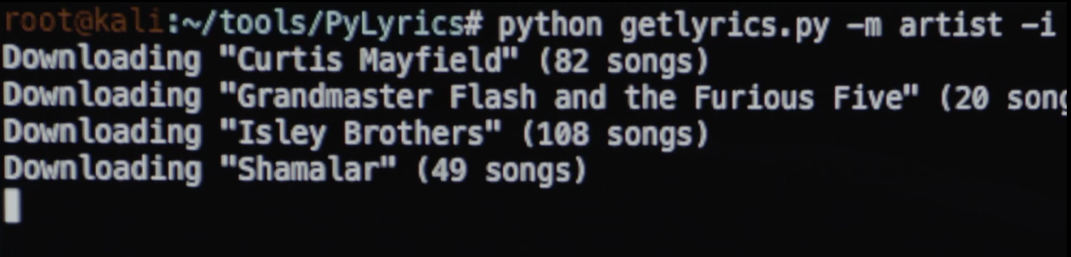 Downloading lyrics to build a targeted password cracking wordlist for Romero’s keyloggers